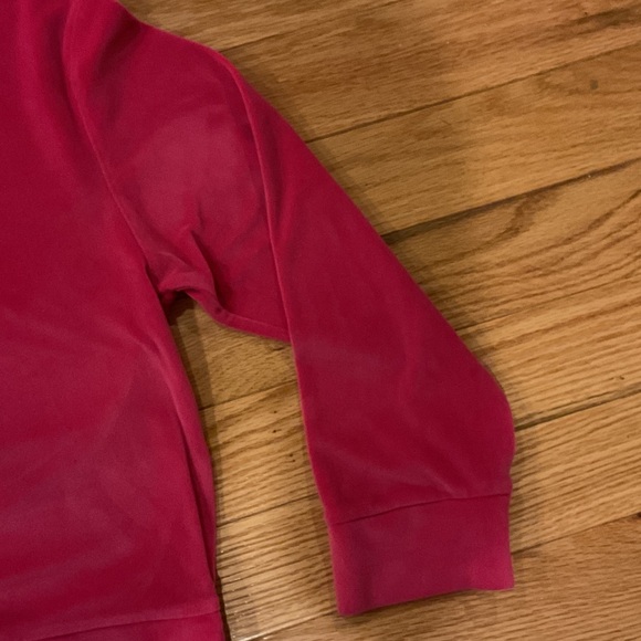 Zara Bright Pink Cropped Sweatshirt velvet texture medium Gorpcore EUC - Picture 6 of 8